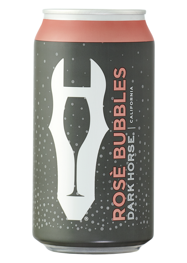 Dark Horse Bubbles Rose Can